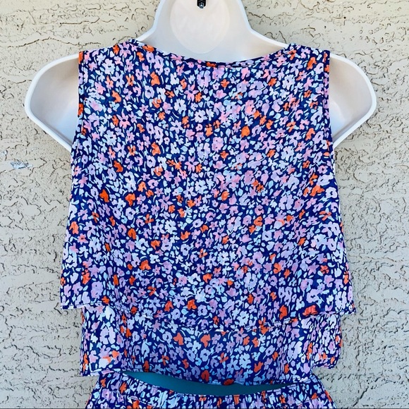 BCBGeneration Floral Chiffon Two Piece Skirt Set - Picture 7 of 11